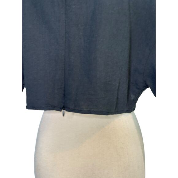 Shein black short sleeves crop blouse size Large - Picture 7 of 13